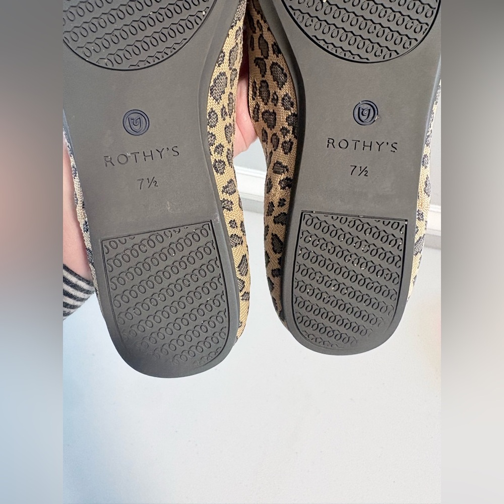 Rothy’s The Flat | Leopard Print Knit Flats | Size 7.5 - Picture 13 of 14
